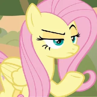 🤨 emoji ☆°Fluttershy°☆ | @stikeri_telegrama Telegram sticker 15 of 76