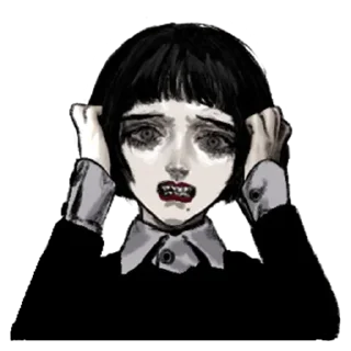 🙀 emoji Грустная девочка @tg_sticks Telegram sticker 14 of 30