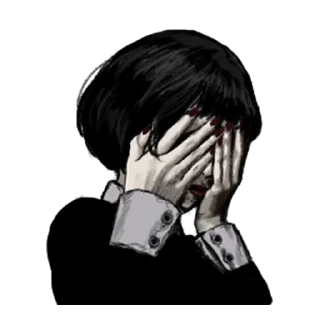 🙈 emoji Грустная девочка @tg_sticks Telegram sticker 17 of 30