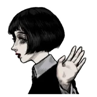 👋 emoji Грустная девочка @tg_sticks Telegram sticker 6 of 30