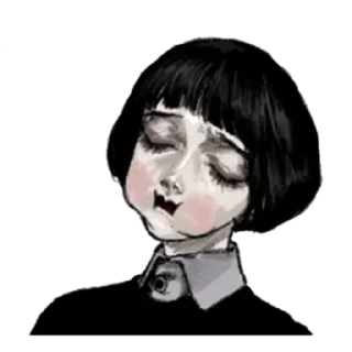 🥰 emoji Грустная девочка @tg_sticks Telegram sticker 9 of 30
