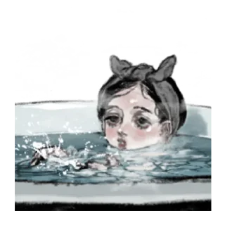 🛁 emoji Грустная девочка @tg_sticks Telegram sticker 24 of 30