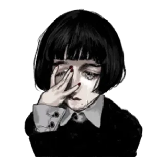 😿 emoji Грустная девочка @tg_sticks Telegram sticker 16 of 30
