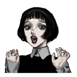 😱 emoji Грустная девочка @tg_sticks Telegram sticker 12 of 30