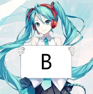 Sticker from Alphabet Miku (RUS&ENG)