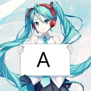 Sticker from Alphabet Miku (RUS&ENG)