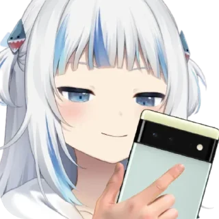 Sticker from Gura with Google Pixels