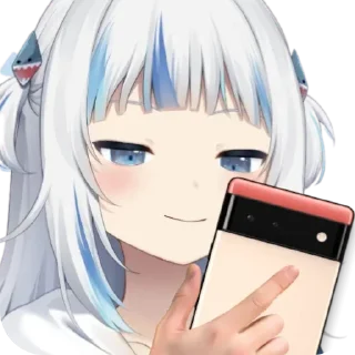 Sticker from Gura with Google Pixels