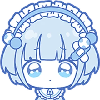 Sticker from lignt blue girl emoji @xkysluv