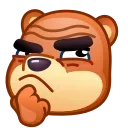 🤔 emoji Bear Emoji @xkysluv Telegram sticker 19 of 40