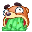 🤮 emoji Bear Emoji @xkysluv Telegram sticker 23 of 40