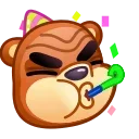 🥳 emoji Bear Emoji @xkysluv Telegram sticker 8 of 40
