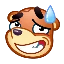 😓 emoji Bear Emoji @xkysluv Telegram sticker 18 of 40