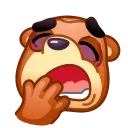🥱 emoji Bear Emoji @xkysluv Telegram sticker 21 of 40