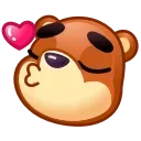 😘 emoji Bear Emoji @xkysluv Telegram sticker 5 of 40
