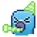 🥳 emoji Pixel Pigeon Emoji @xkysluv Telegram sticker 10 of 40