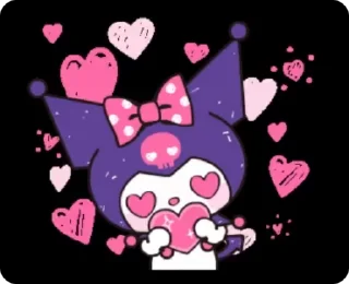 😍 emoji kuromi by gosha gorchitsa Telegram sticker 22 of 25
