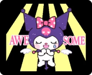 😇 emoji kuromi by gosha gorchitsa Telegram sticker 10 of 25