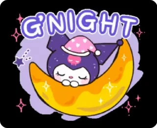 😴 emoji kuromi by gosha gorchitsa Telegram sticker 16 of 25