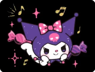 😍 emoji kuromi by gosha gorchitsa Telegram sticker 20 of 25