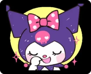 😋 emoji kuromi by gosha gorchitsa Telegram sticker 24 of 25