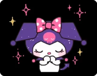🫠 emoji kuromi by gosha gorchitsa Telegram sticker 12 of 25