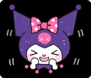 😂 emoji kuromi by gosha gorchitsa Telegram sticker 14 of 25