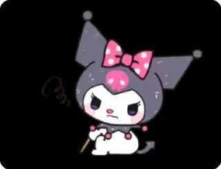 🧐 emoji kuromi by gosha gorchitsa Telegram sticker 7 of 25