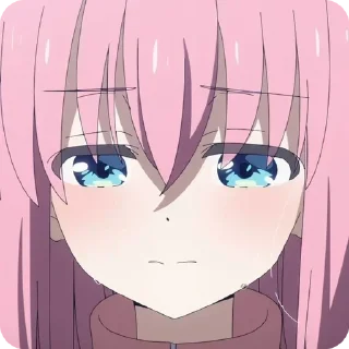😢 emoji Bocchi the rock! Hitori goto Telegram sticker 7 of 91
