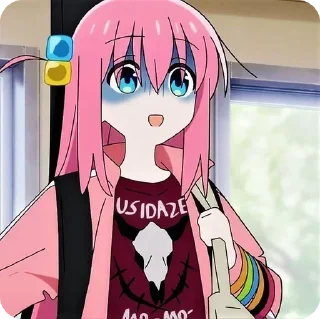 😓 emoji Bocchi the rock! Hitori goto Telegram sticker 16 of 91