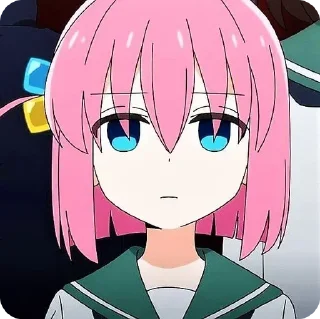 😐 emoji Bocchi the rock! Hitori goto Telegram sticker 8 of 91