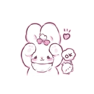 Sticker from cute bunny