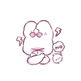 Sticker from cute bunny