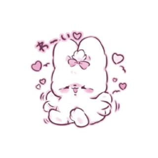 Sticker from cute bunny