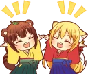 Sticker from Tanuki & Fox girl :: @line_stickers