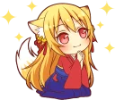 🙂 emoji Tanuki & Fox girl :: @line_stickers Telegram sticker 14 of 40