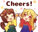 Sticker from Tanuki & Fox girl :: @line_stickers