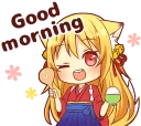 😉 emoji Tanuki & Fox girl :: @line_stickers Telegram sticker 16 of 40