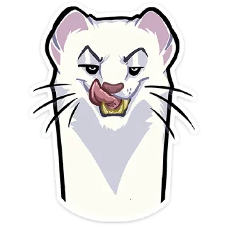 😋 emoji Горностай Гера @Nyasticks Telegram sticker 8 of 49