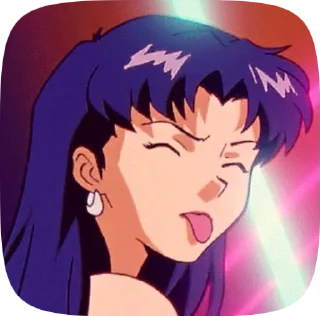🍺 emoji Мисато Кацураги・polina._.gl Telegram sticker 4 of 10
