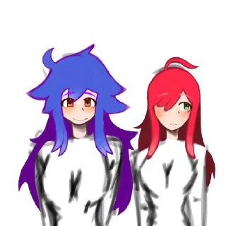 😳 emoji 🌷| Рена и Рейчел. ➡️ @Ctikerubot Telegram sticker 12 of 13