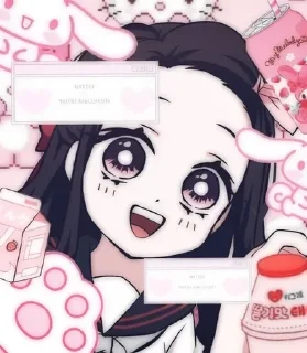 ⭐️ emoji Незуко-чан🌸 (@knystikerkrd) @pinterest_to_stickerbot Telegram sticker 11 of 120