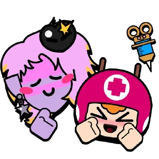😍 emoji Madonna Emz & Nurse Bea Telegram sticker 9 of 10