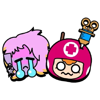 😭 emoji Madonna Emz & Nurse Bea Telegram sticker 5 of 10