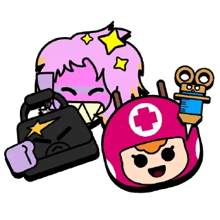 😍 emoji Madonna Emz & Nurse Bea Telegram sticker 4 of 10