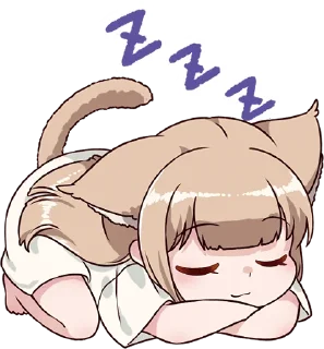 😴 emoji Kinako (Osakana Neko) :: @line_stickers Telegram sticker 14 of 40