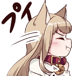 😣 emoji Kinako (Osakana Neko) :: @line_stickers Telegram sticker 24 of 40