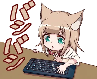 😮 emoji Kinako (Osakana Neko) :: @line_stickers Telegram sticker 9 of 40