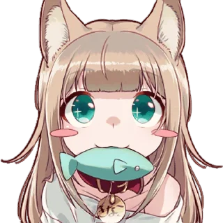 🙂 emoji Kinako (Osakana Neko) :: @line_stickers Telegram sticker 18 of 40
