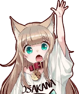 ✋ emoji Kinako (Osakana Neko) :: @line_stickers Telegram sticker 6 of 40